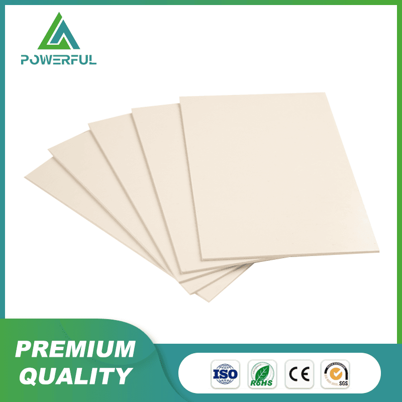 Glass felt impregnated with polyester resin under heat and pressure process.